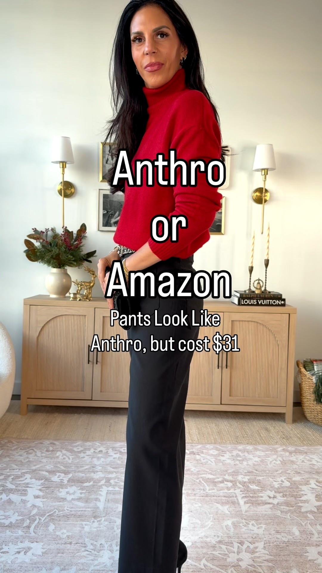 A look for less that has been a top seller for a long time!  These pants are insanely comfortable and tts. 
Pants- size 27 
Sweater- small 
Belt comes in gold and silver 

#LTKHoliday #LTKU #LTKCyberWeek #LTKTall #LTKFindsUnder50 #LTKOver40