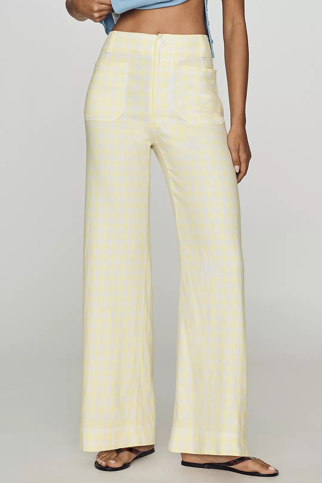 Colette European Linen Stretch Wide Leg Pants by Maeve | Anthropologie (US)