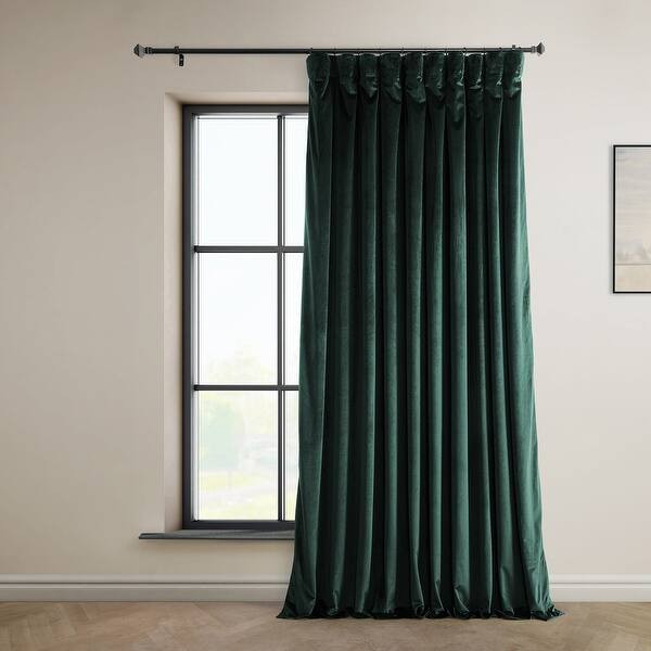 Exclusive Fabrics Heritage Plush Velvet Single Curtain (1 Panel) - Overstock - 20255654 | Bed Bath & Beyond