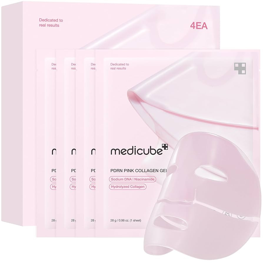 medicube Salmon DNA PDRN pink collagen jelly gel mask | overnight face mask for glass glow skin- ... | Amazon (UK)