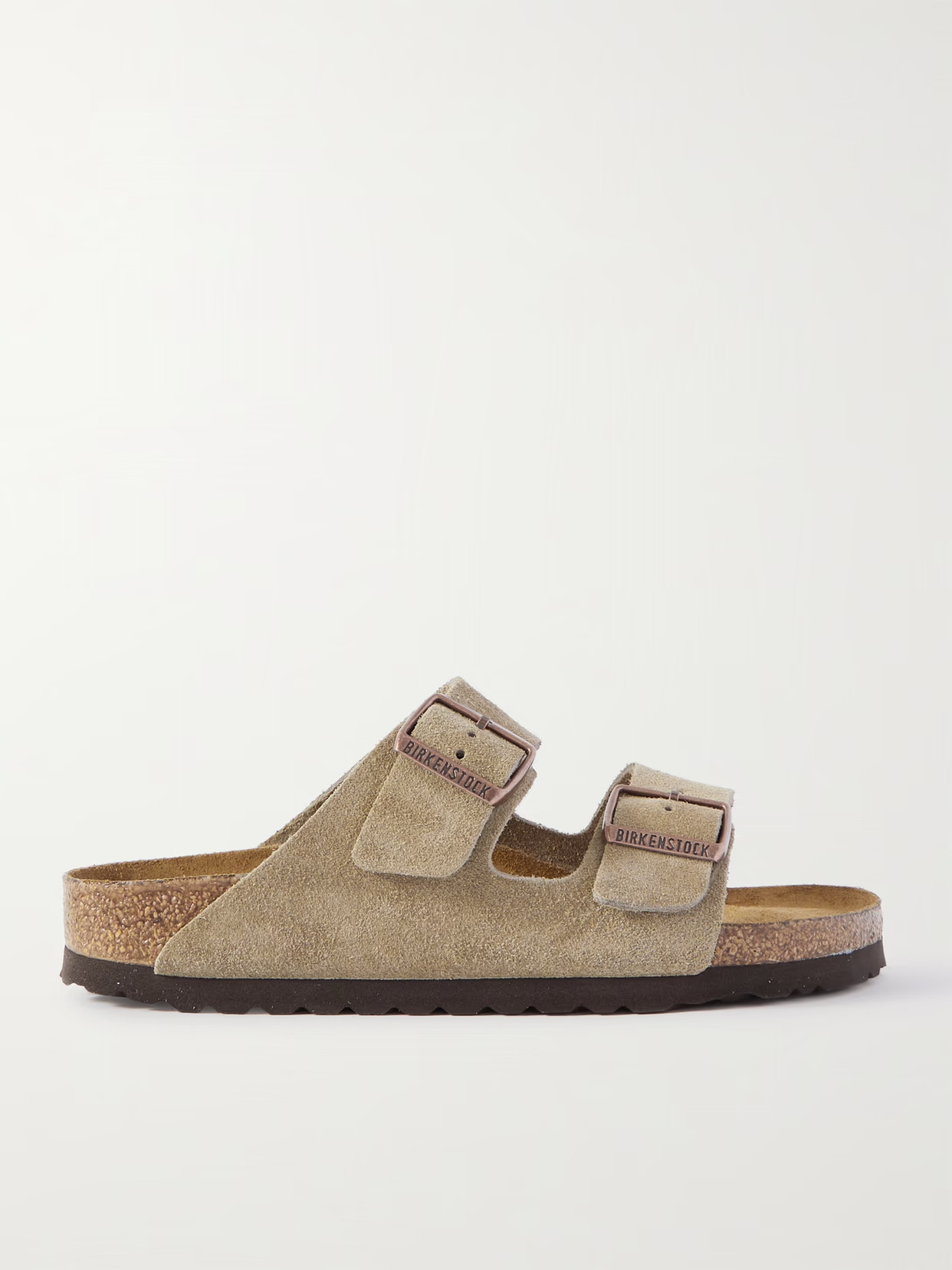 Birkenstock - Arizona Suede Slides - Brown | NET-A-PORTER (US)