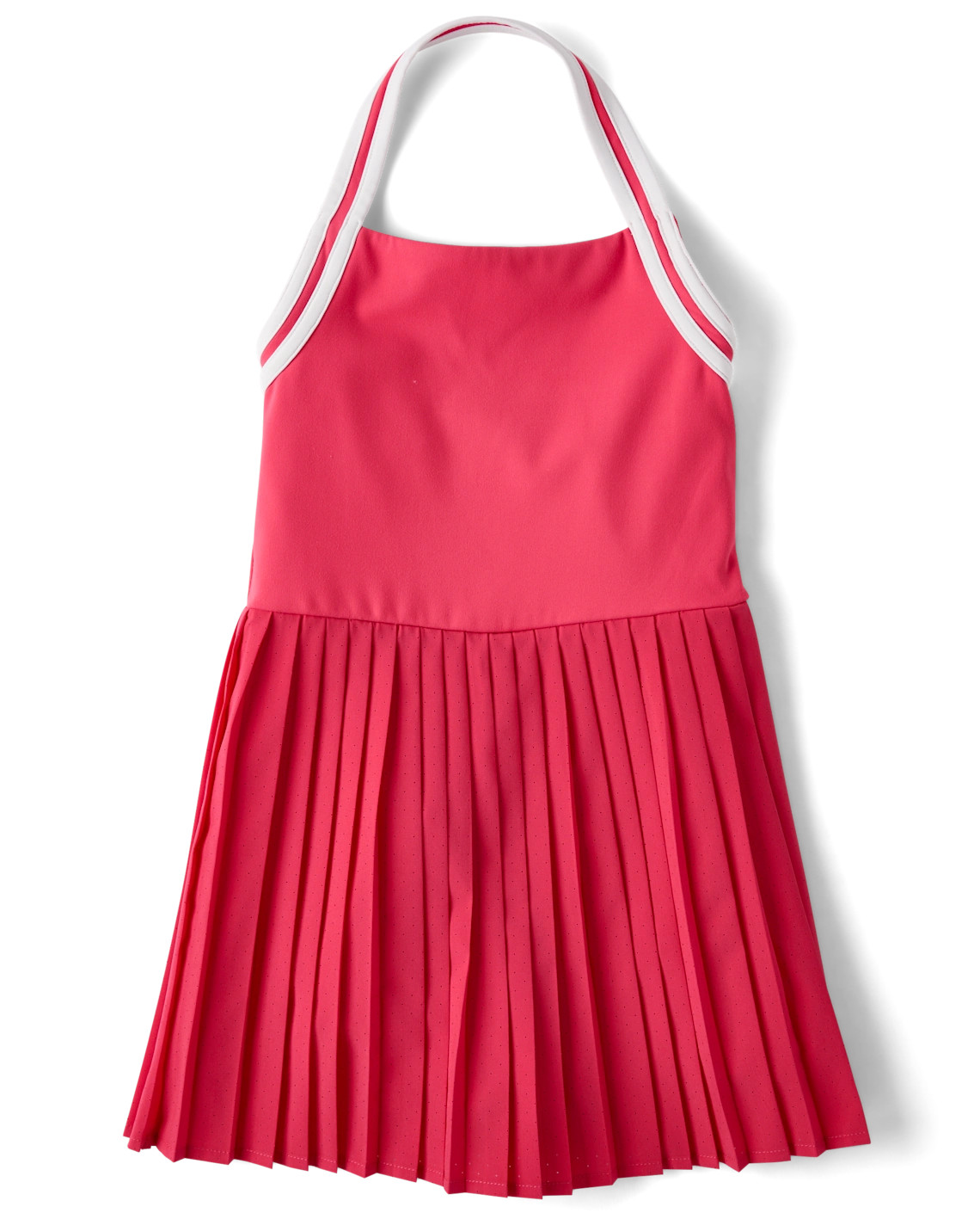 Girls Quick Dry Contrast Halter Pleated Tennis Dress - pink | The Children's Place