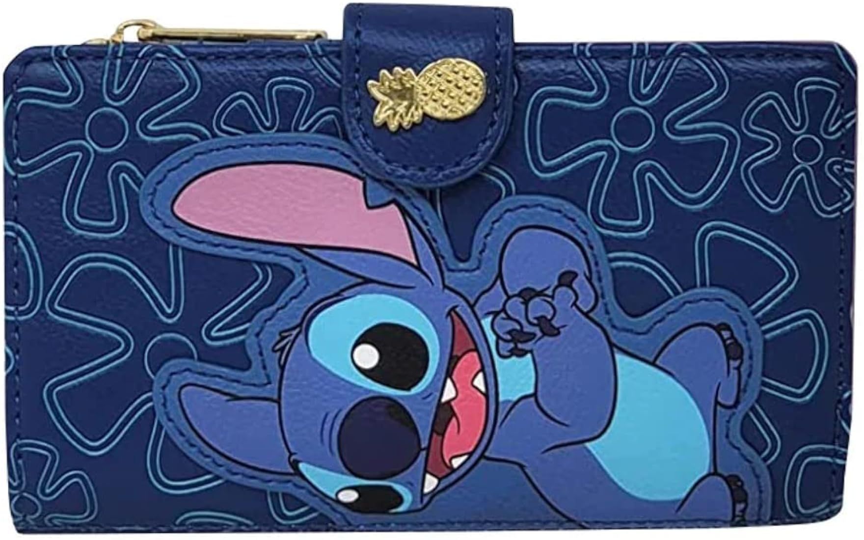 Loungefly Faux Leather Disney Stitch Wallet Snap Flap Clutch | Amazon (US)
