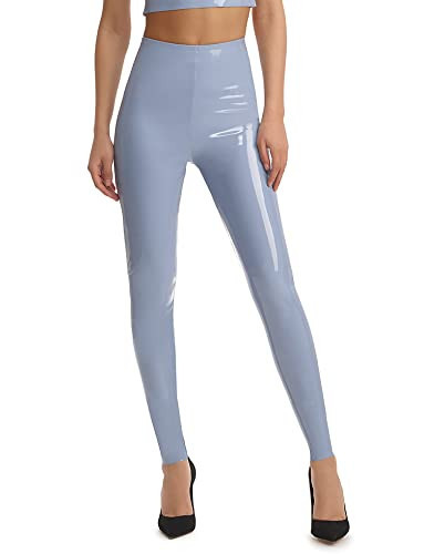 commando Women's Faux Patent Leather Perfect Control Leggings, Vintage Blue, S | Amazon (US)