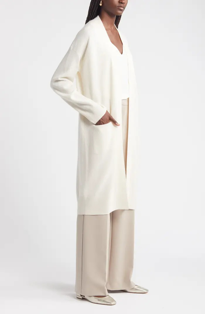 Long Open Front Wool & Cashmere Cardigan | Nordstrom