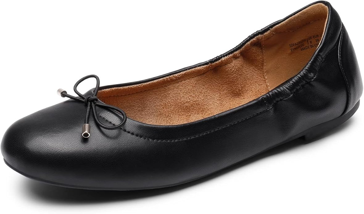 DREAM PAIRS Women's Ballet Comfortable Flats Dress Round Toe Foldable Soft Casual Slip On Work Fl... | Amazon (US)
