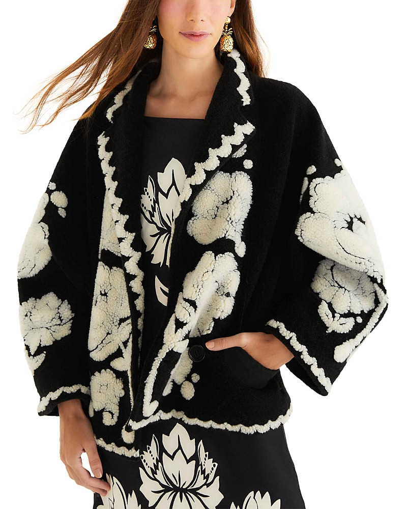Farm Rio Floral Arabesque Fleece Coat | Bloomingdale's (US)