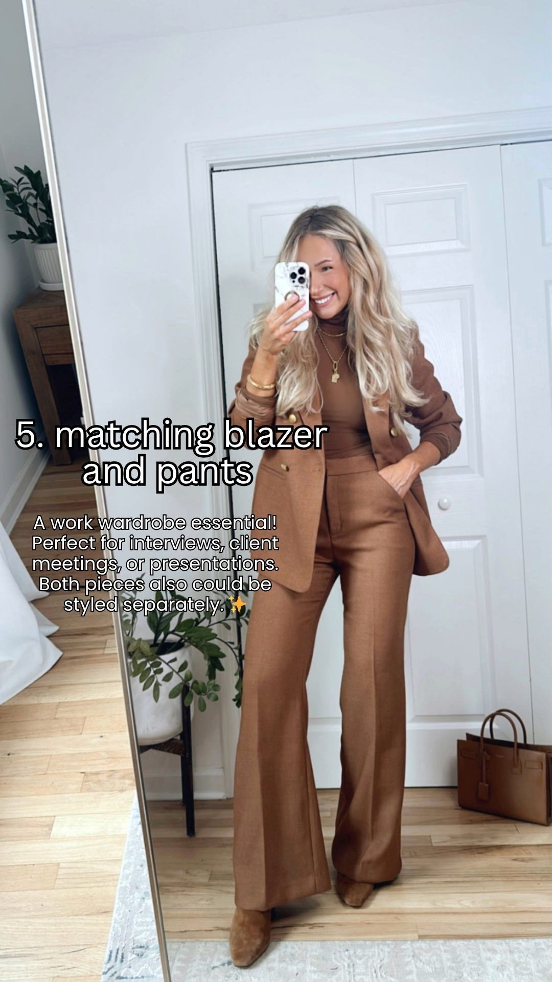Work wardrobe essential: matching blazer and pants 

Business professional
Work interview outfit
What to wear client meeting
Presentation 

#LTKWorkwear