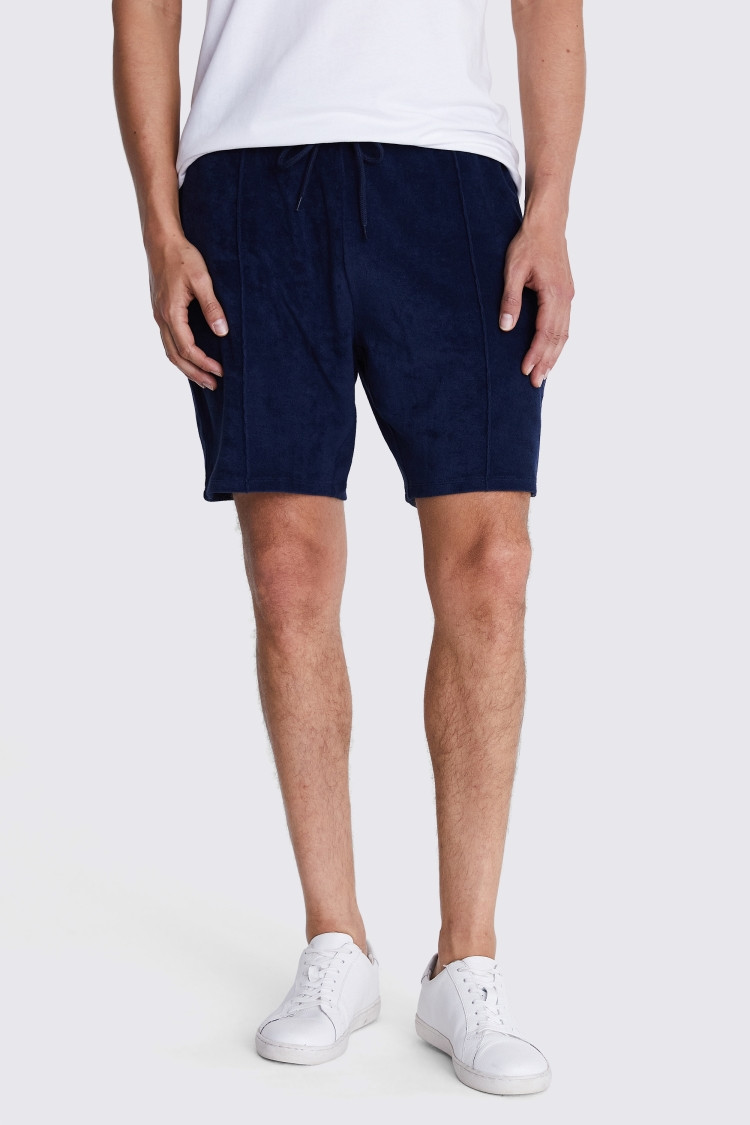 Navy Terry Towelling Shorts | Moss Bros Retail