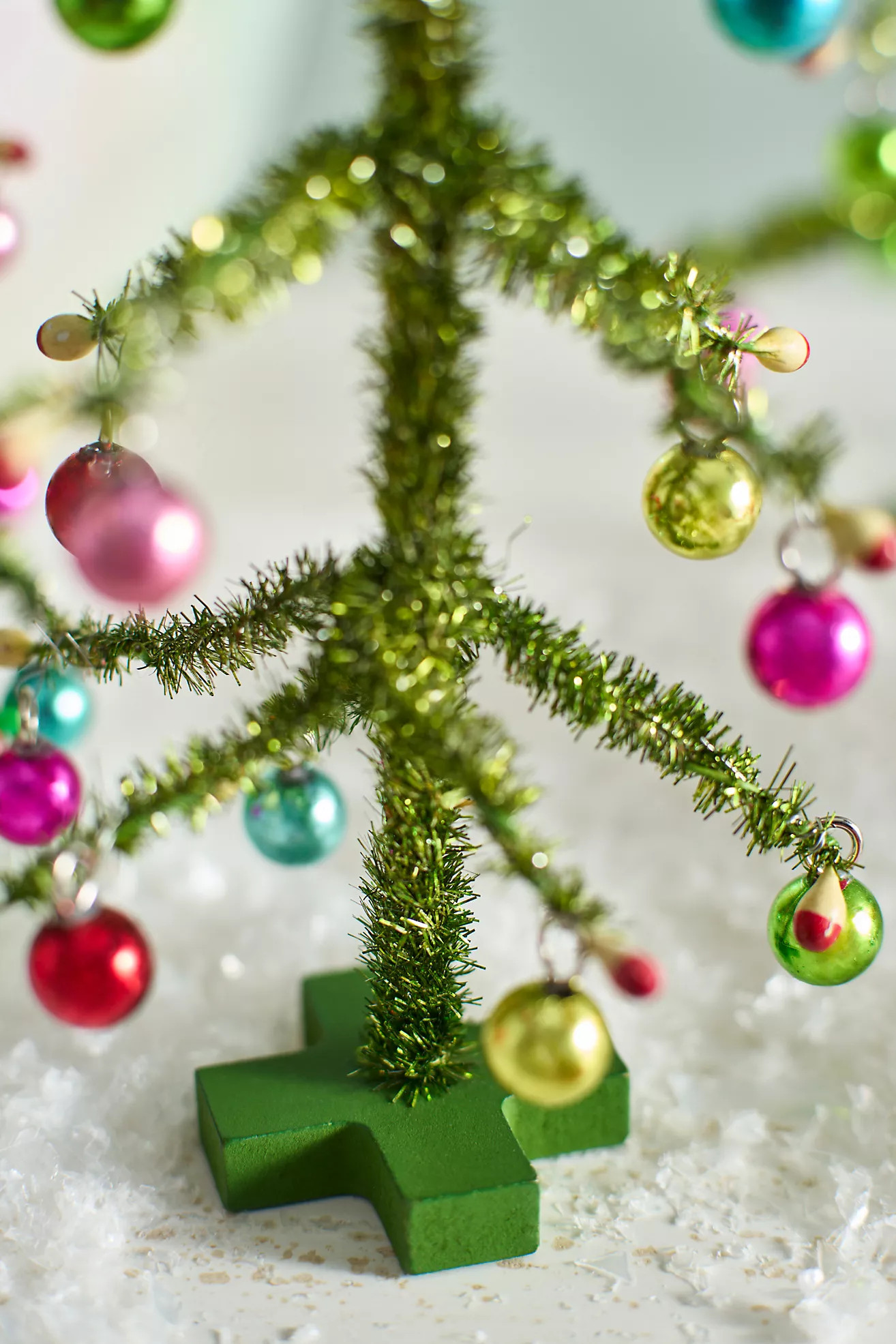 Green Tinsel Trees, Set of 3 | Anthropologie (US)