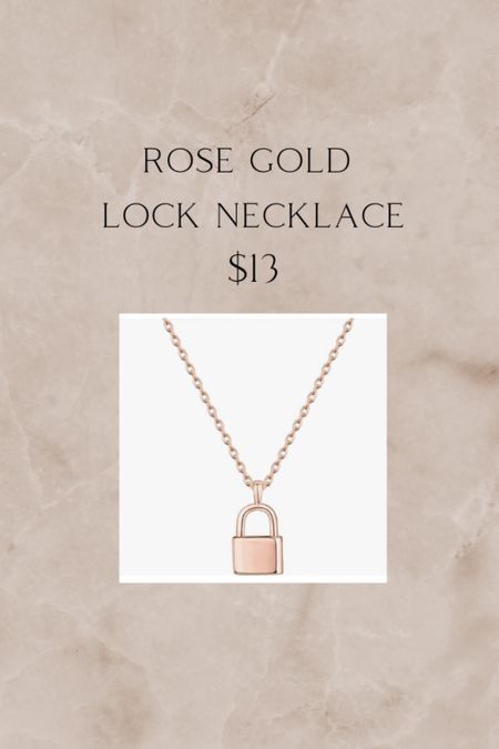 Rose gold dainty lock necklace 

#LTKover40 #LTKsalealert #LTKstyletip