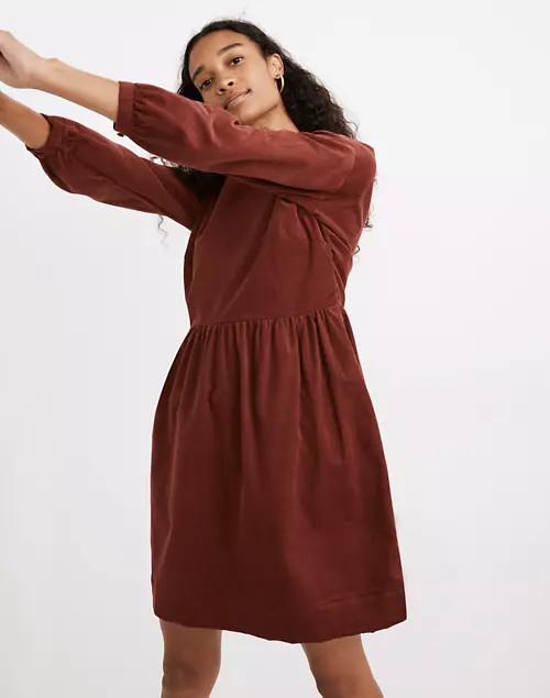Corduroy Relaxed Mini Dress | Madewell