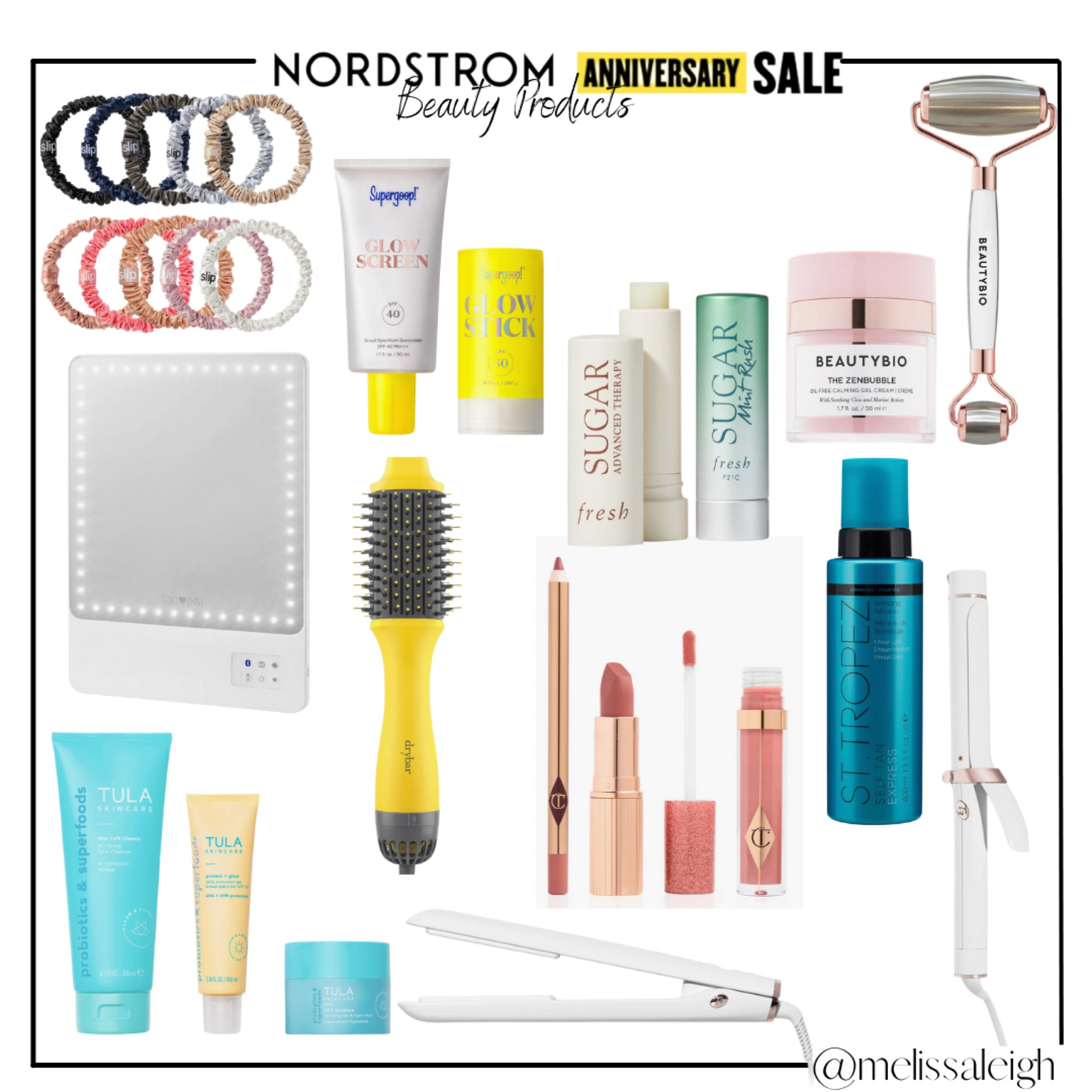 Nordstrom anniversary sale, Nordstrom, Nordstrom sale, n sale 2023, sale finds, beauty products, slip hair ties, travel mirror, sugar lip balm, dry bar hair dryer, t3 straightener and curling iron, Tula skincare pack, super goop sunscreen, charlotte tillsbury lipstick kit, st tropez tanning lotion, face roller 

#LTKFind #LTKxNSale #LTKbeauty