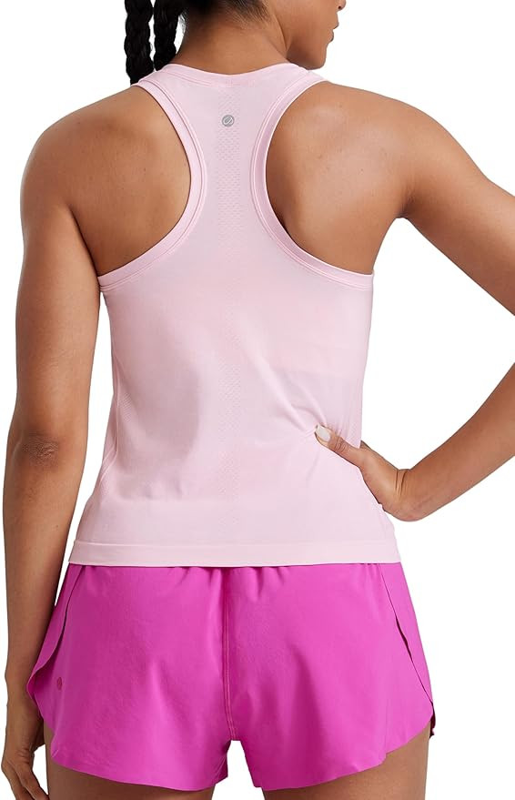 CRZ YOGA Womens Seamless Racerback Tank Scoop Neck Breathable Running Workout Tops Athletic Gym S... | Amazon (US)