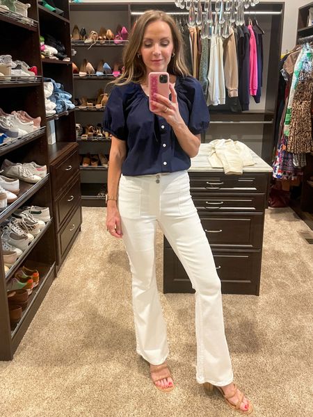 @maurices elevated spring style with white flare jeans #discovermaurcies #maurices #mauricespartner

#LTKSeasonal #LTKFindsUnder50 #LTKSaleAlert