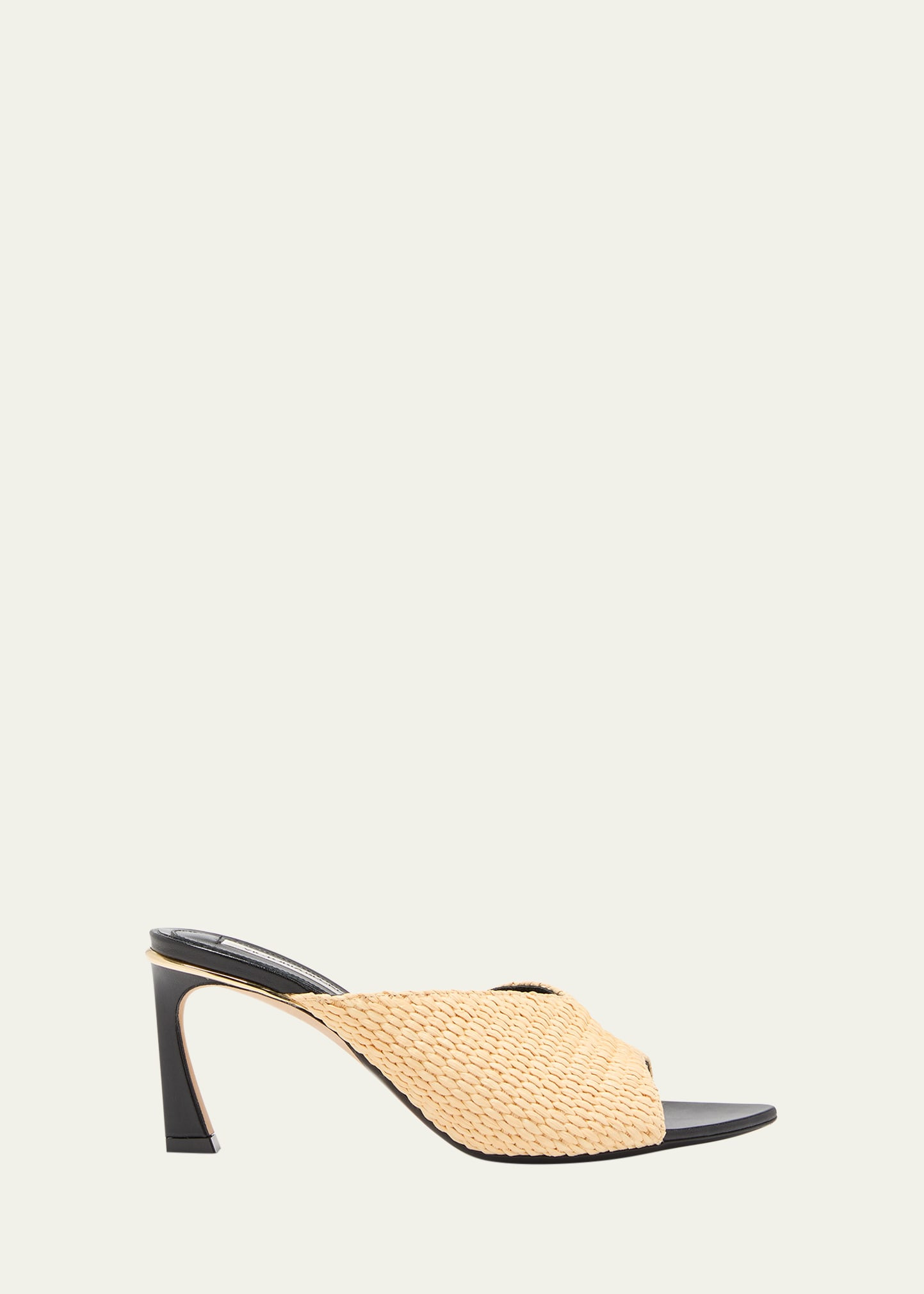 Victoria Beckham Raffia Stiletto Mule Sandals | Bergdorf Goodman