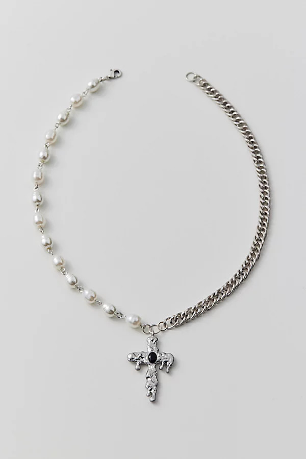 Melted Cross Pendant Necklace | Urban Outfitters (US and RoW)