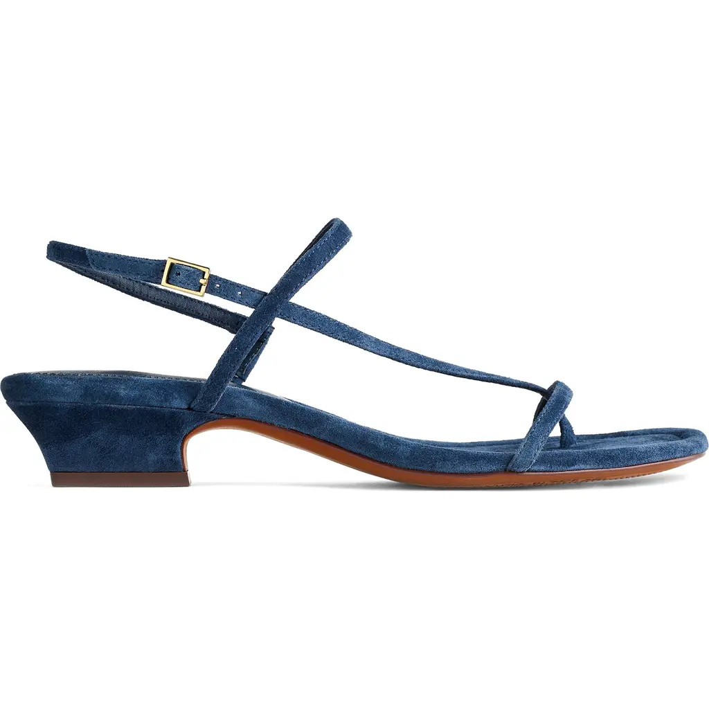 Madewell Maycie Asymmetric T-Strap Sandal in Warm Midnight at Nordstrom, Size 9 | Nordstrom
