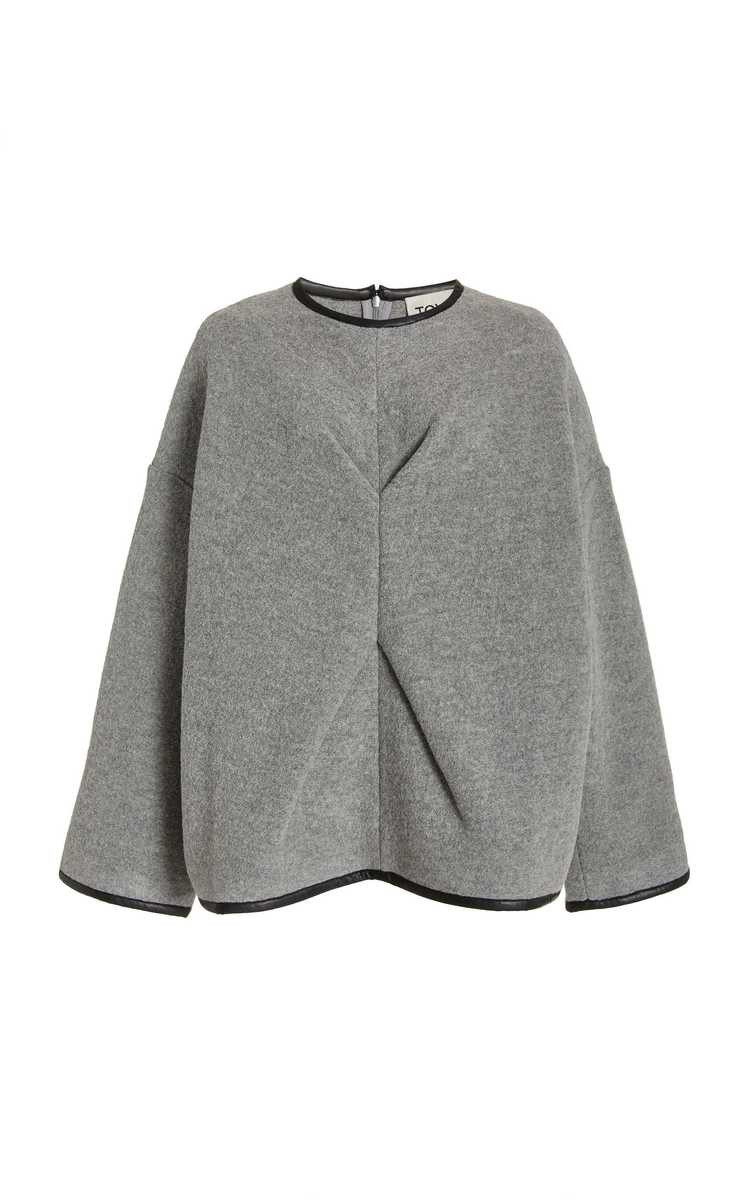 Olympia Oversized Gathered Wool-Blend Sweater | Moda Operandi (Global)