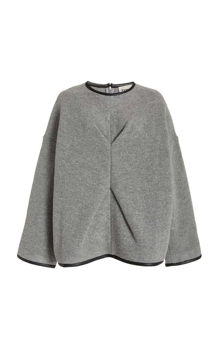 Olympia Oversized Gathered Wool-Blend Sweater | Moda Operandi (Global)