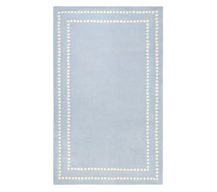 Pearl Dot Border Rug | Pottery Barn Kids