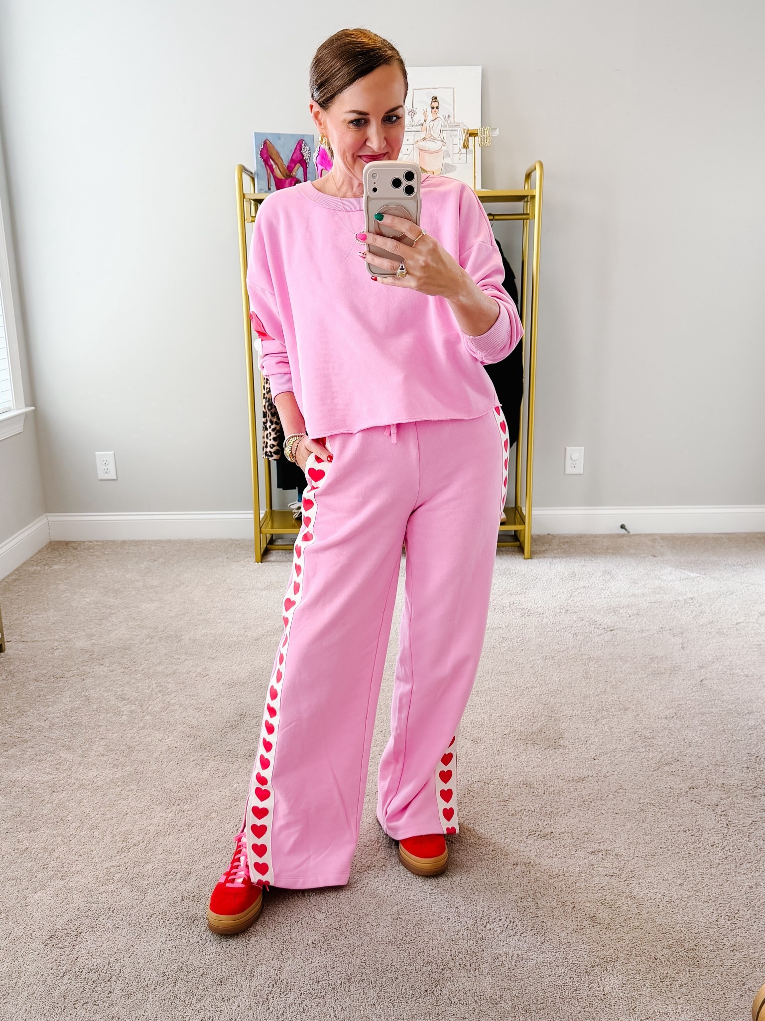 Valentine’s Day outfit
Target Joy Lab
Casual Valentine’s Day look
Heart sweatsuit
Size small in both 

#LTKOver40 #LTKSeasonal #LTKFindsUnder50