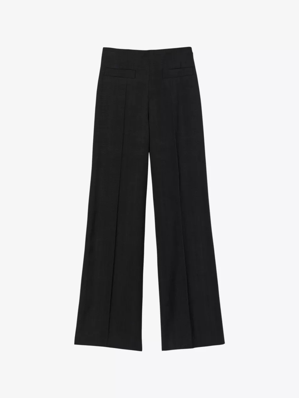 Wide-leg high-rise woven trousers | Selfridges