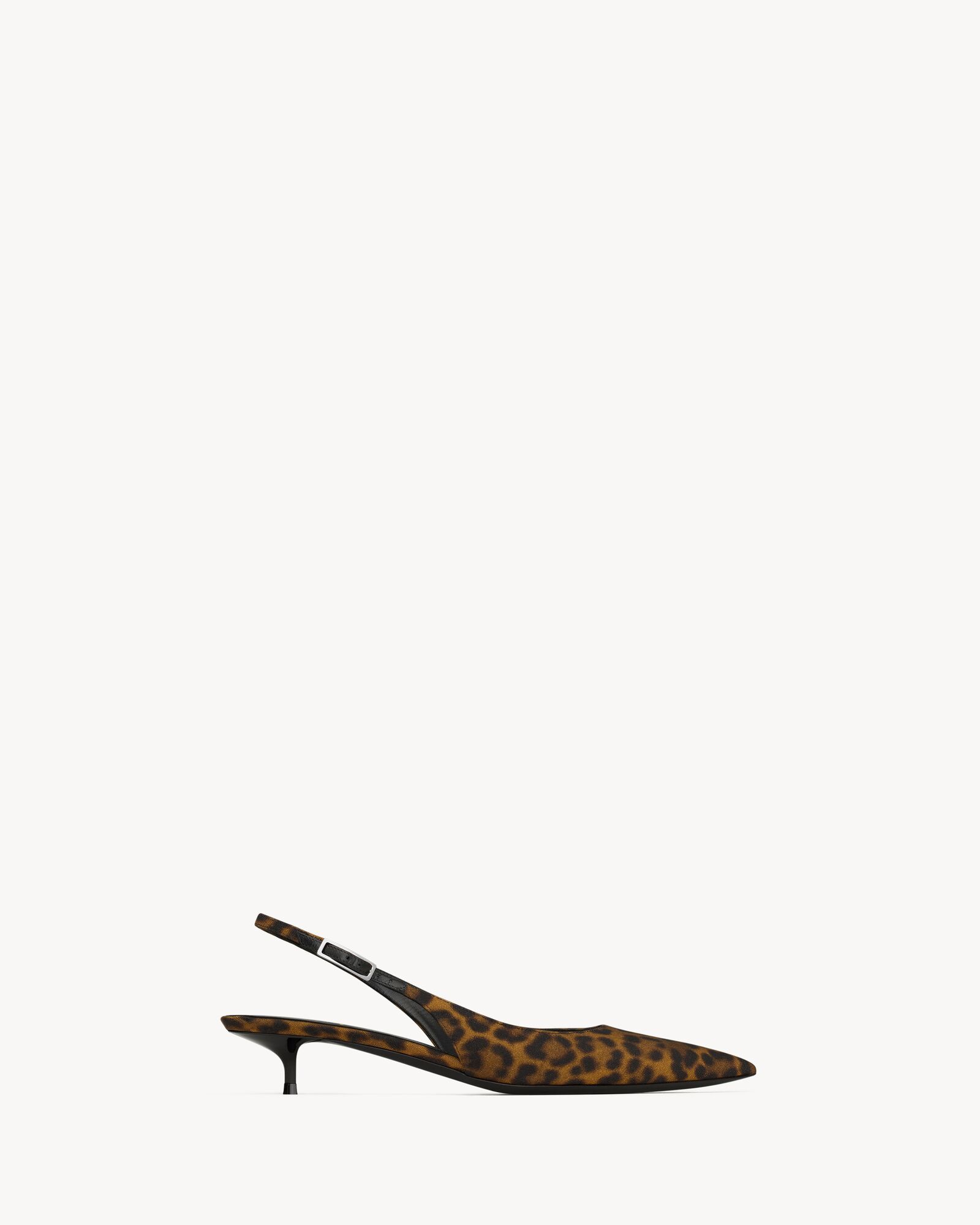 CHERISH slingback pumps in leopard grosgrain | Saint Laurent Inc. (Global)