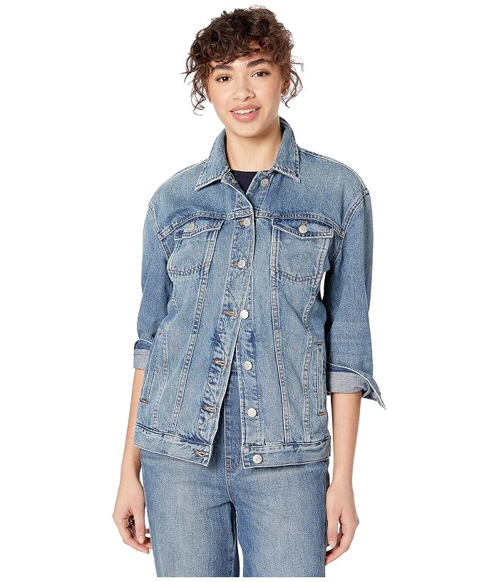Madewell Oversized Jean Jacket in Capstone (Capstone Wash) Women's Clothing | Zappos