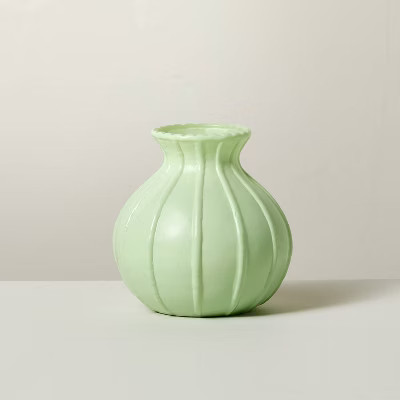 Ribbed Milk Glass Bud/Bouquet Vase Mint Green - Hearth & Hand™ with Magnolia | Target