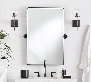 Vintage Rounded Rectangle Pivot Mirror | Pottery Barn (US)