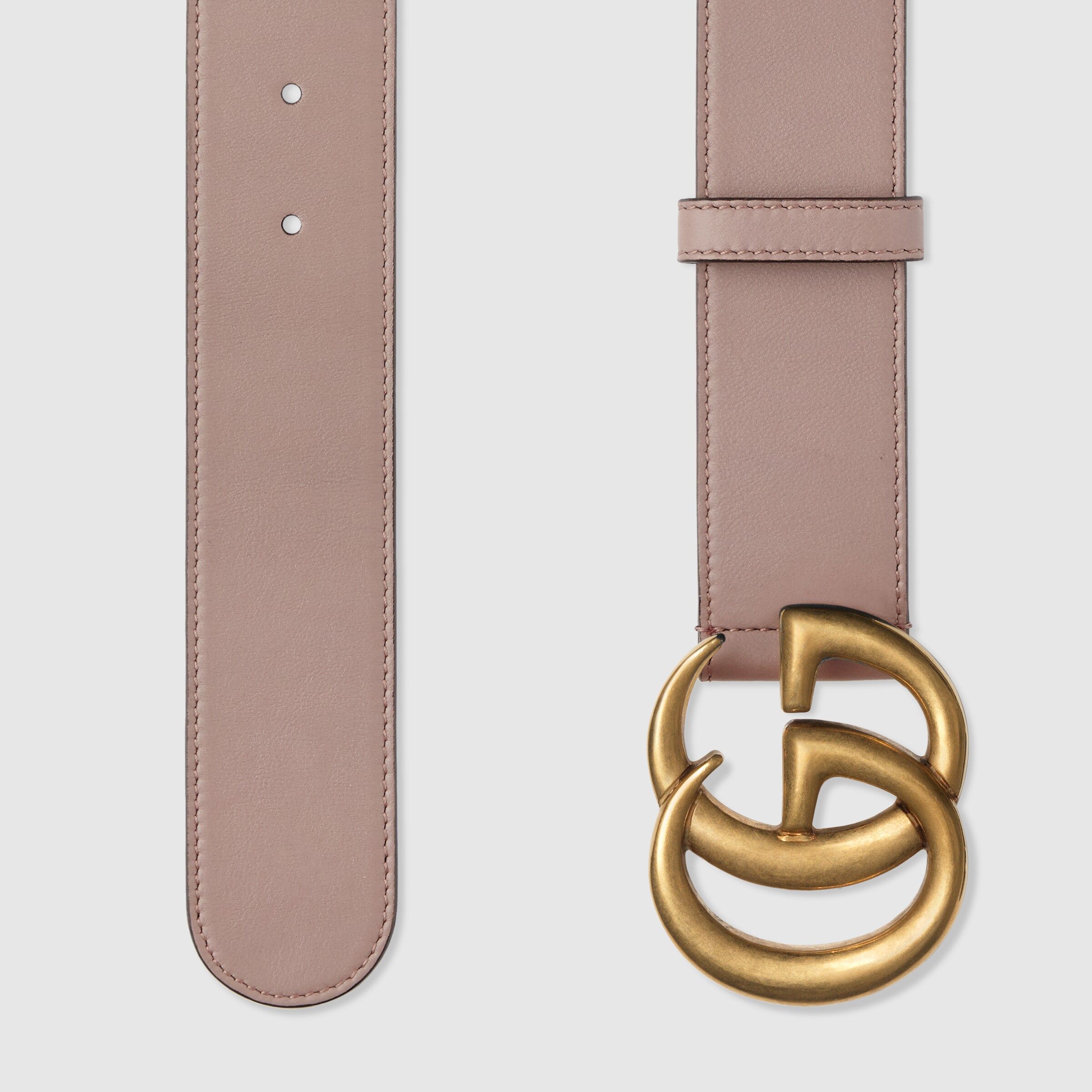 Gucci Leather belt with Double G buckle | Gucci (US)