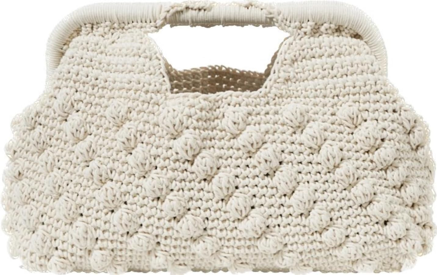 BAGS Women's Straw Woven Fashion Small Clutch Bag Luxury White Hand Held Purse | Amazon (US)