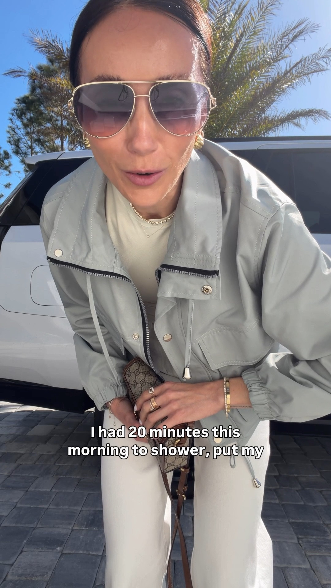 POV: get ready in under 20 minutes. How did I do? Btw ➡️The one jacket you should get - Aritzia vibes for under $40z I’m wearing size S in green

#LTKgrwm #LTKOver40 #LTKdayinmylife