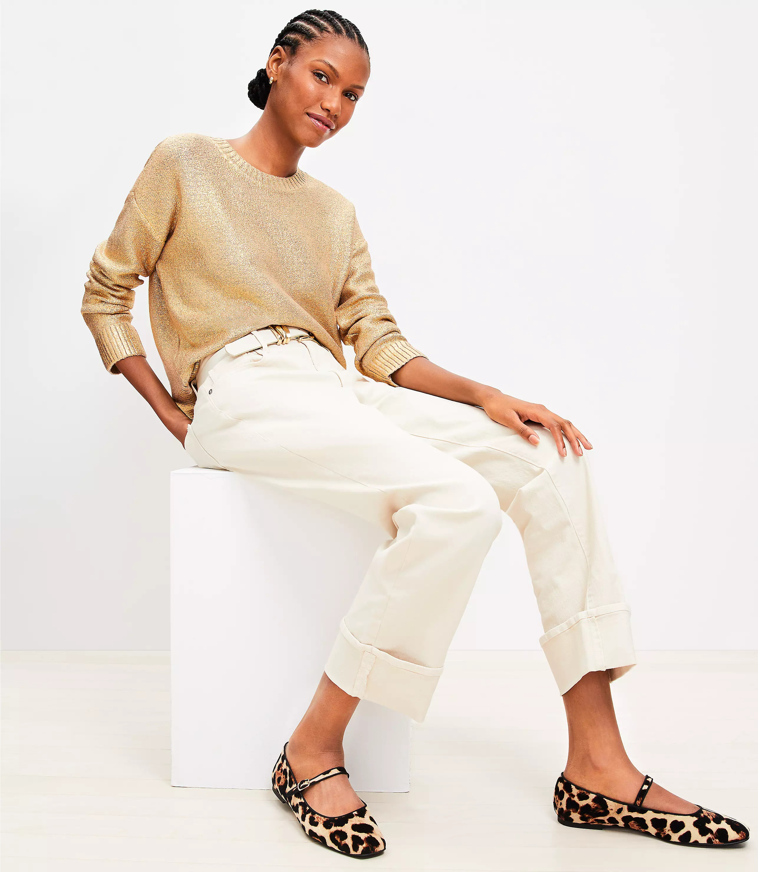 Foiled Sweater | LOFT