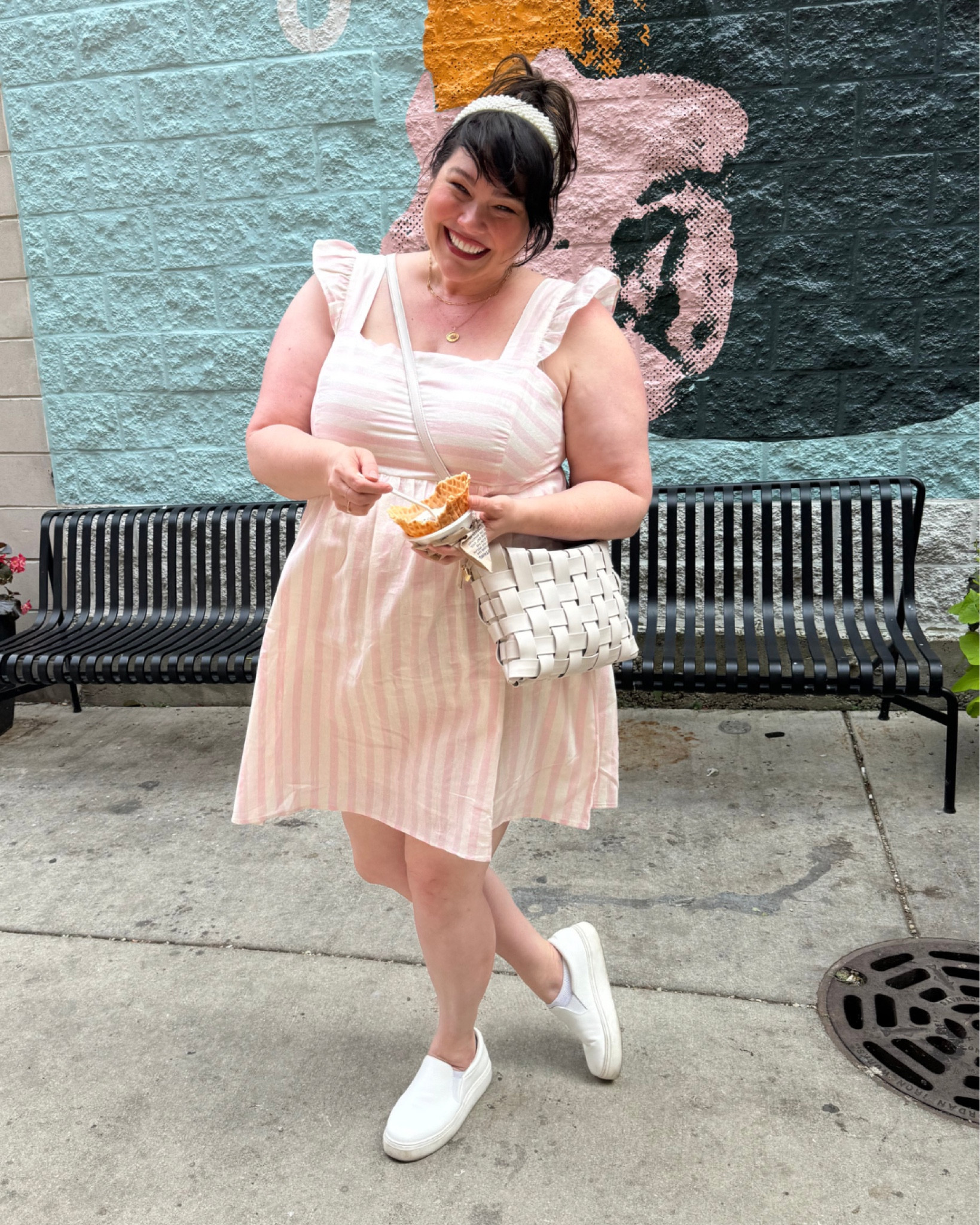 My summer uniform in action! This plus size pink striped dress has been on repeat all summer, and I’m not mad about it. It’s light, I feel great, and I look great! What more can you ask for?

#LTKSeasonal #LTKPlusSize