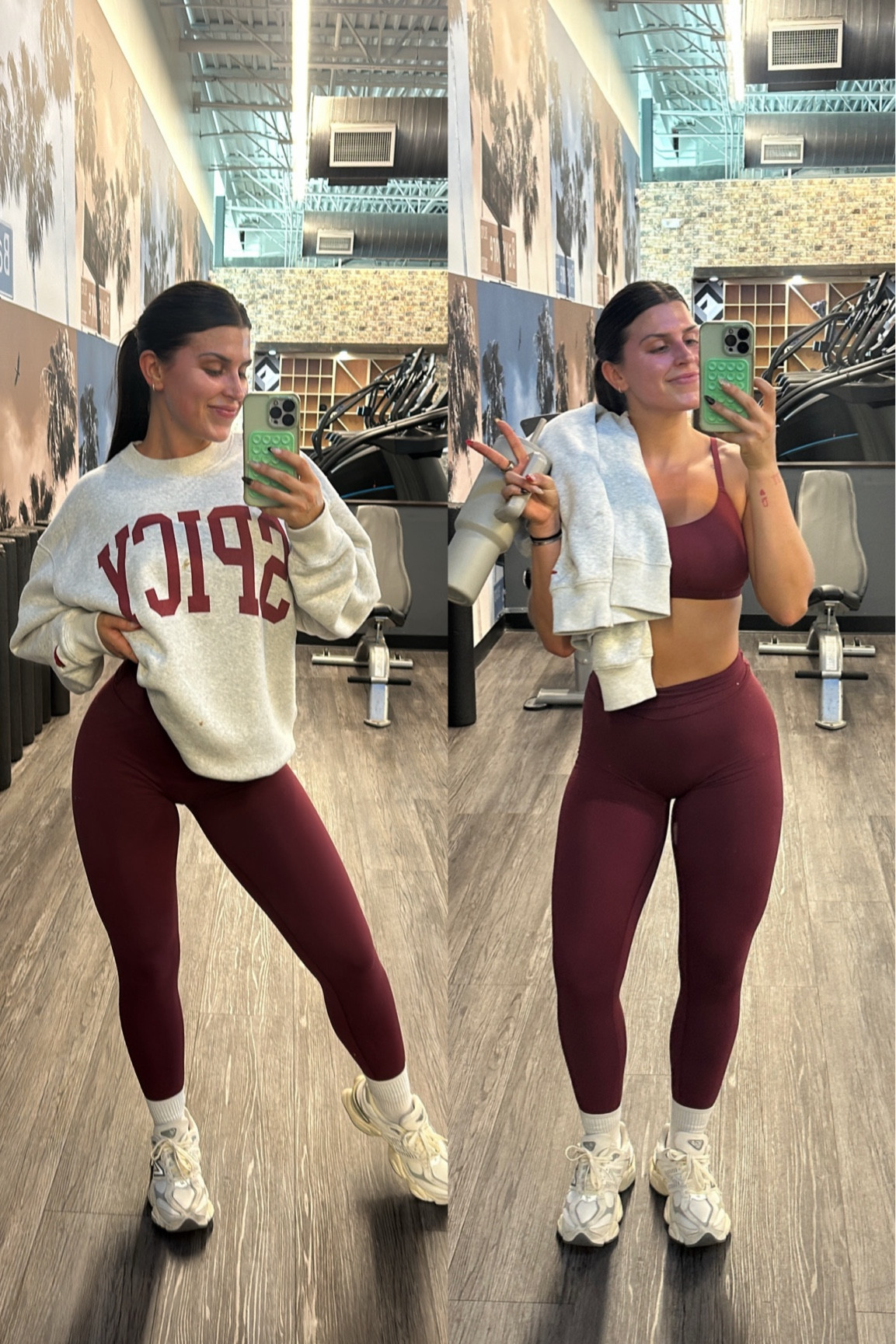 Medium sweater small in bra and leggings 