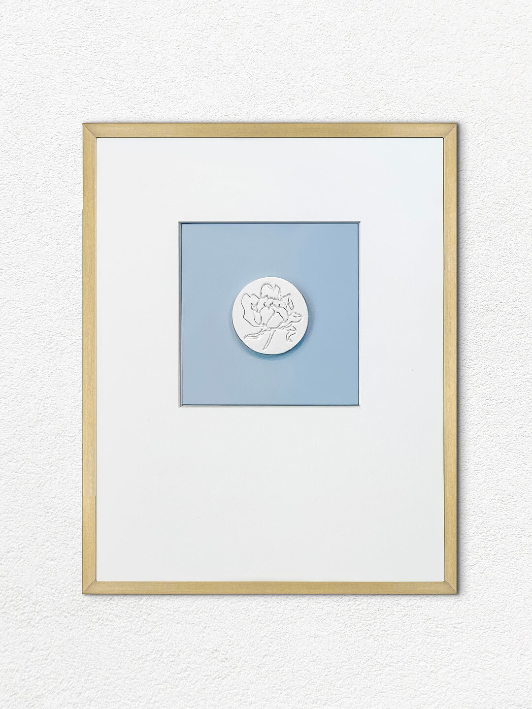 8x10 Thin Gold Framed Handmade Embossed Intaglio | Etsy (US)