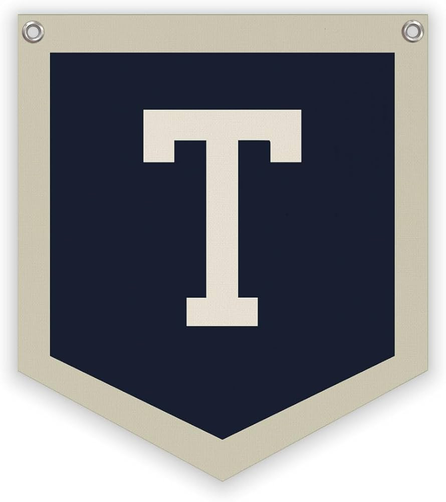 Personalized Baby Gift,Baby Boy Nursery Decor,Initial Pennant，Letter T Banner Flag，Vintage Ro... | Amazon (US)