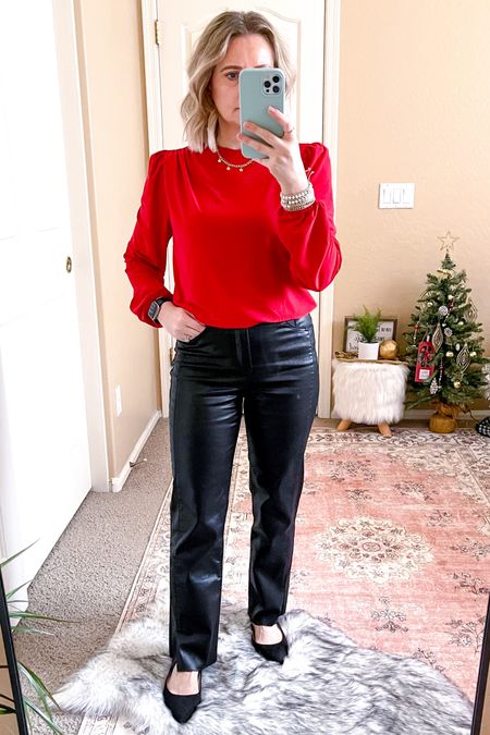 Valentine’s Day outfit idea for work.
Express bodysuit in Xs
High waisted black coated jeans in 2S
Target flats 



Vday, Valentine’s Day workwear, ballet flats, Valentine’s Day work outfit #LTKHoliday 

#LTKstyletip #LTKSeasonal #LTKover40 #LTKworkwear