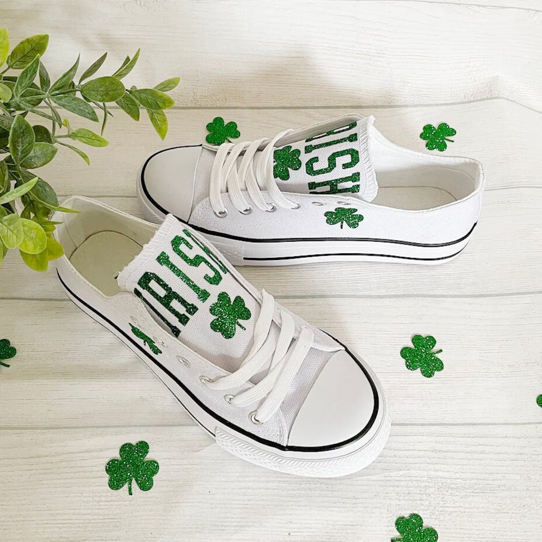St. Patricks Day Shoes  Glitter Shamrock Shoes  Irish Shoes - Etsy | Etsy (US)