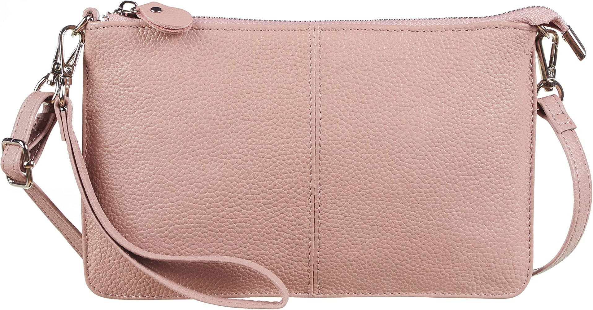 Gostwo Genuine Leather Wristlet Clutch Wallet Purse Small Crossbody Bag for Women | Amazon (US)