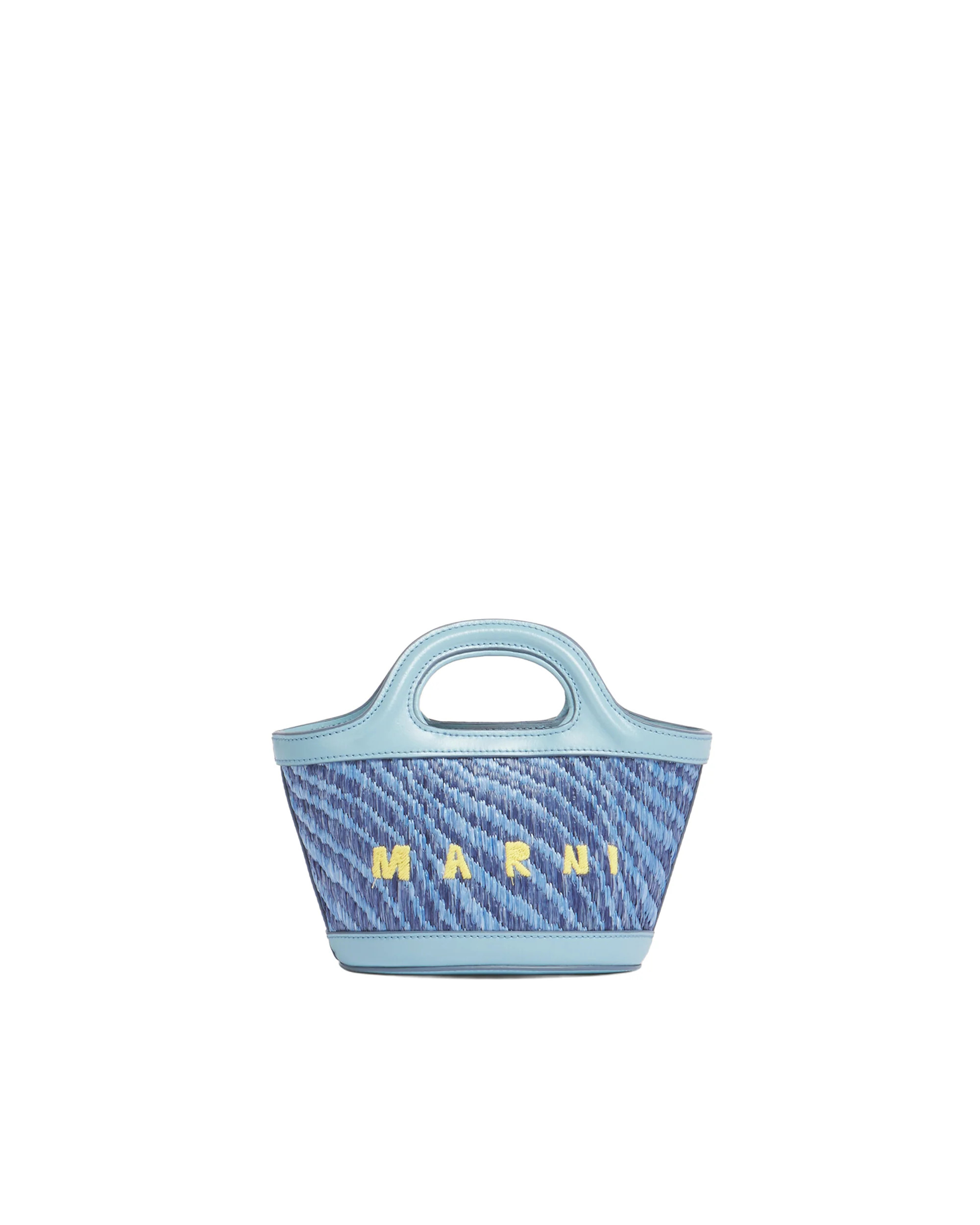 Tropicalia Micro Raffia Bag in Blue | Shop Simon