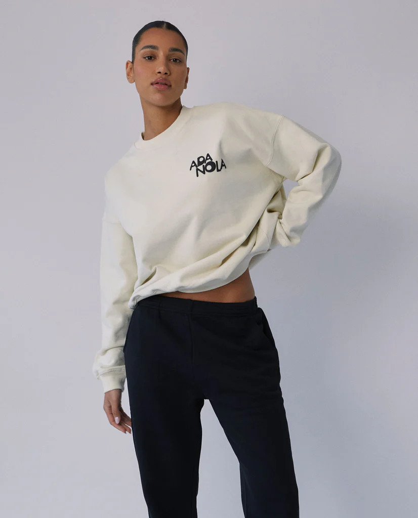 Adanola Active Oversized Sweatshirt - Marshmallow White | Adanola UK
