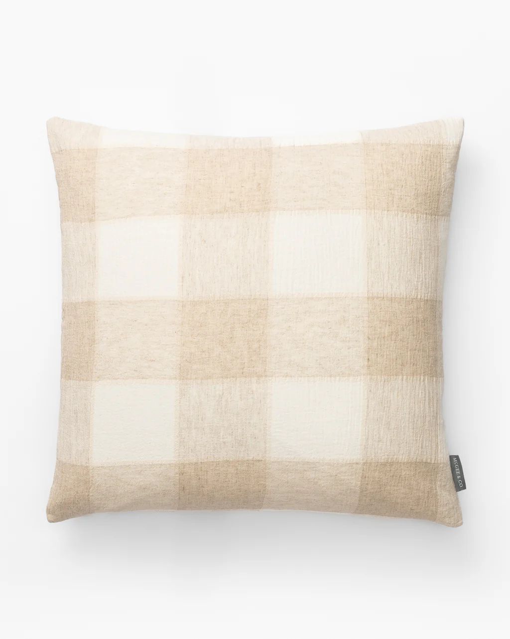 Vintage Checkerboard Linen Pillow Cover | McGee & Co.