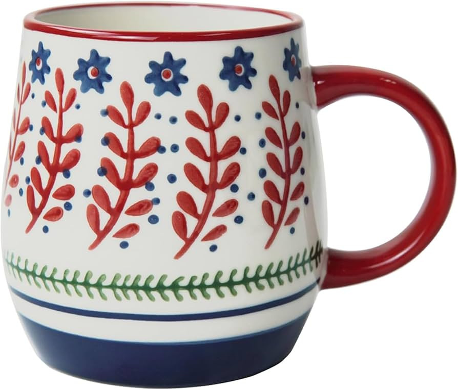 Large Coffee Mug,16oz Ceramic Mugs with Big Handle,Porcelain Mugs for Water,Cocoa, Iced Tea or Co... | Amazon (US)