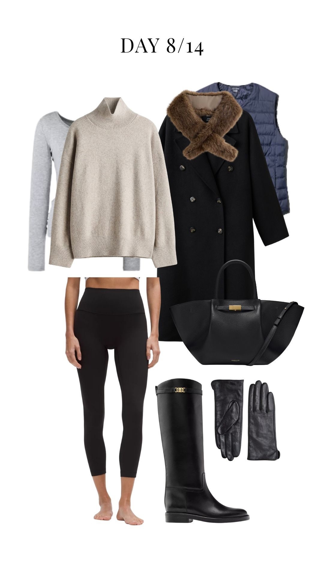 What I wore for day 8 🖤 a simple but chic leggings look! Linked the full outfit below along with alternatives for anything sold out/low stock!

#LTKgrwm #LTKActive #LTKootd