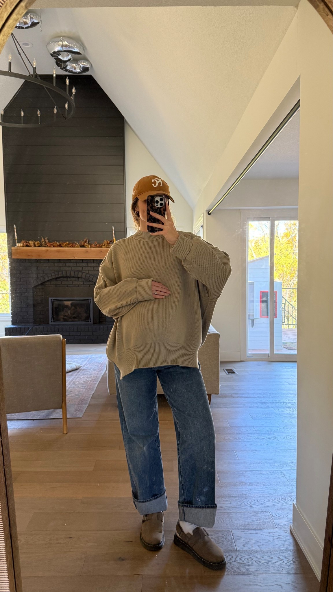 wearing a small in sweater, one of my faves, fits oversized! Sized up 3 sizes in jeans for the bump! 

Fall outfit, bump friendly 

#LTKBump #LTKSeasonal