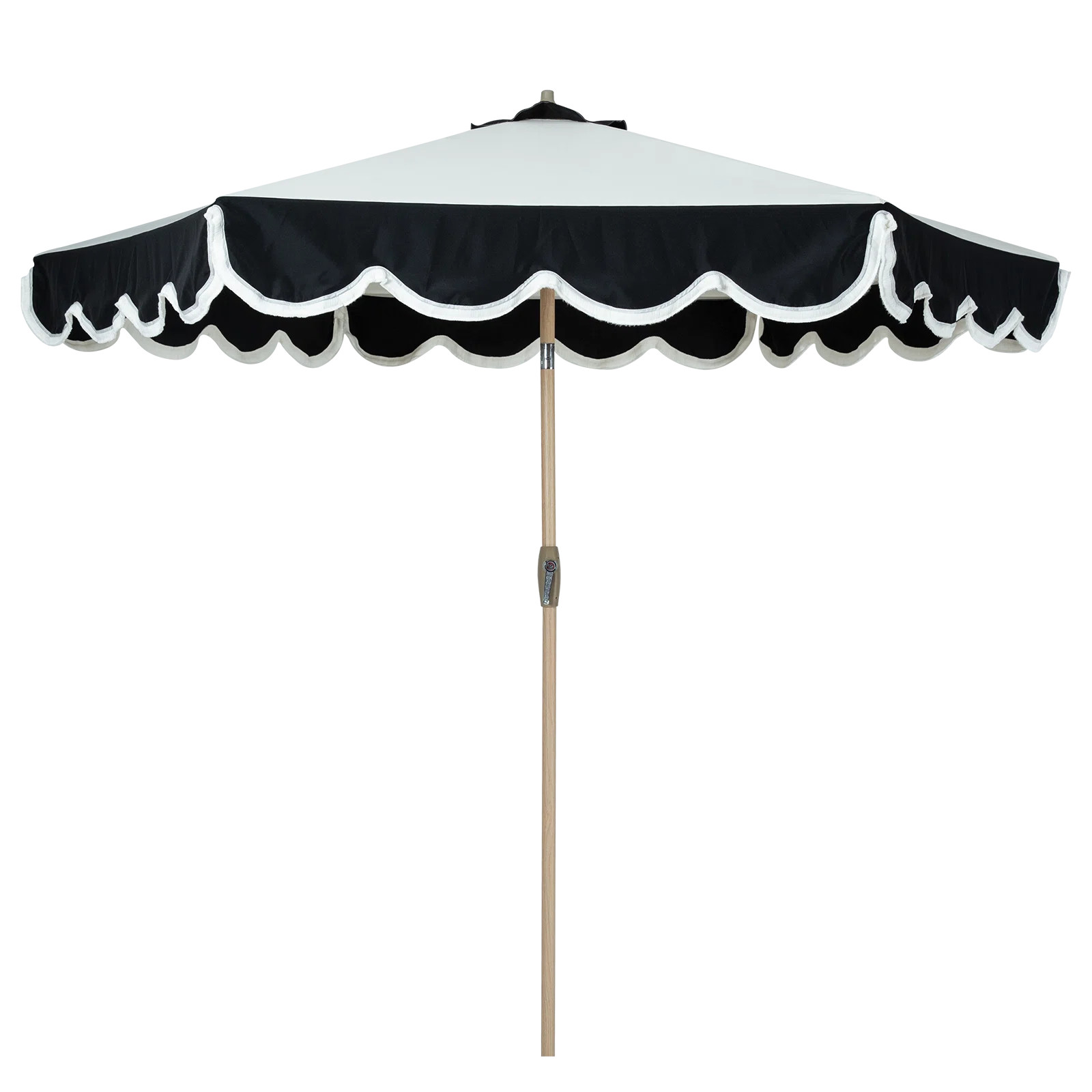 Tempera 9ft Scalloped Patio Umbrellas With Fringe, Market Umbrellas With Water-resistant And Fade... | Wayfair North America