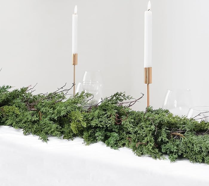 Christmas Pine Garland Greenery Decoration, Artificial Cedar Branches Cypress Garland for Holiday... | Amazon (US)